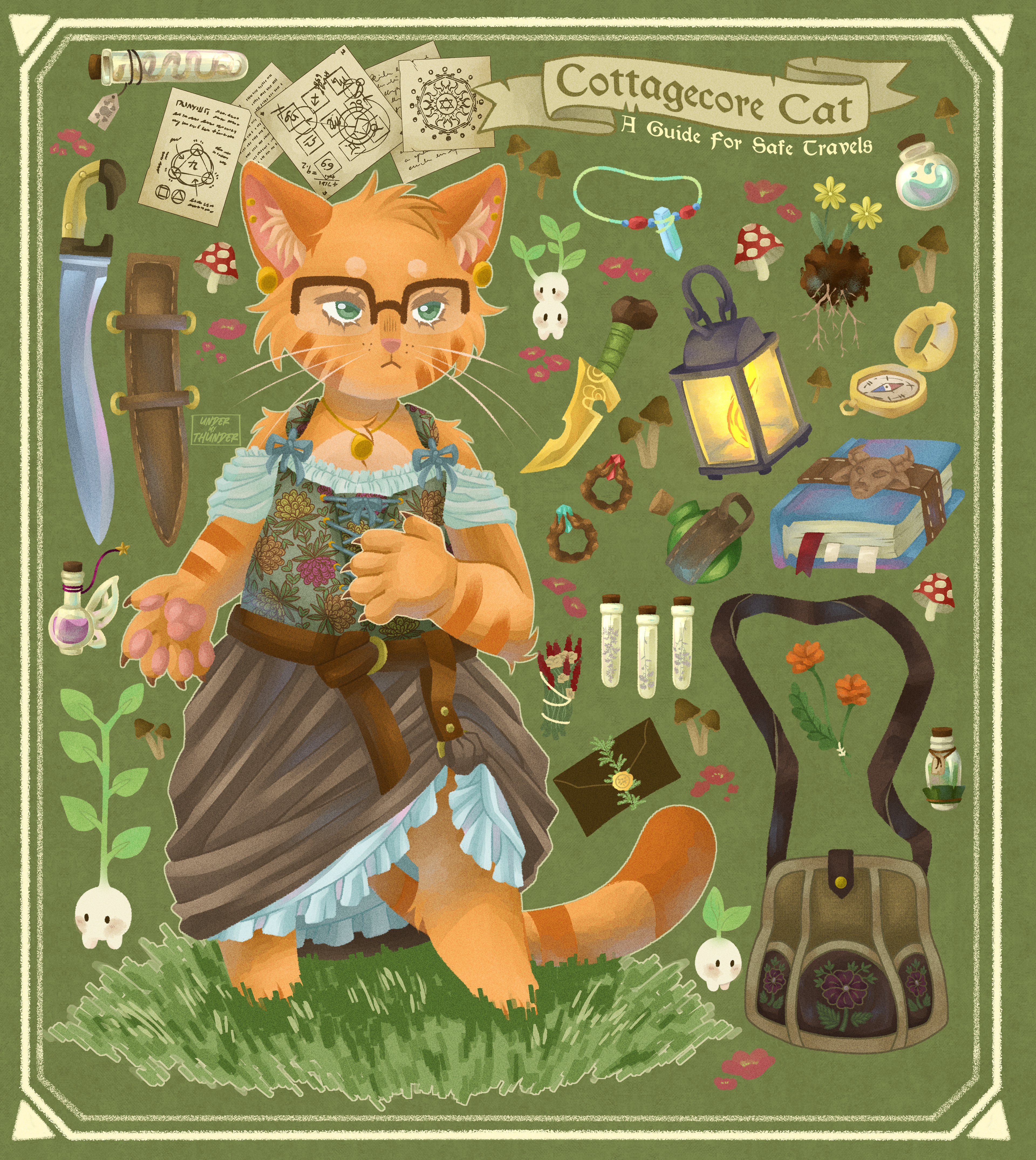 "Cottagecore Cat - A Guide for Safe Travels"