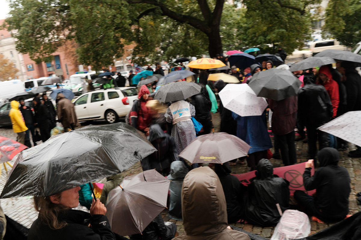 On the 4th and final day of protesting, in what was often rainy conditions, the final protest disperses.