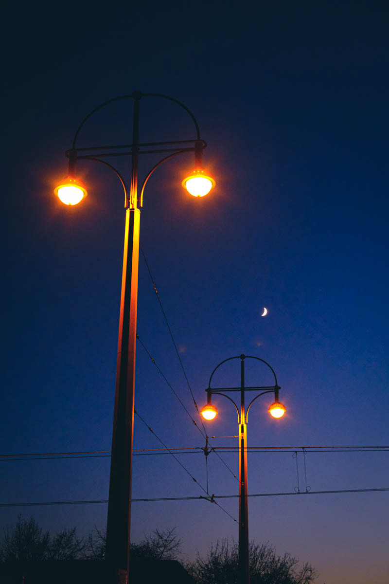 Bornholmer Bridge, where the Berlin Wall was first opened. December 2020