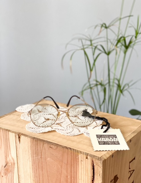 Urban Upcycled İyi Kalpli Sürdürülebilir Moda ve Sürdürülebilir Yaşam | 1970'ler Vintage Gözlük Yuvarlak