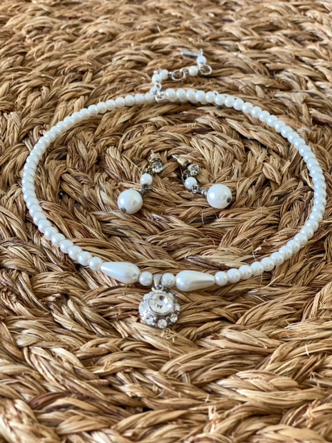 Urban Upcycled İyi Kalpli Sürdürülebilir Moda ve Sürdürülebilir Yaşam | Klasik Choker İnci Takı Seti