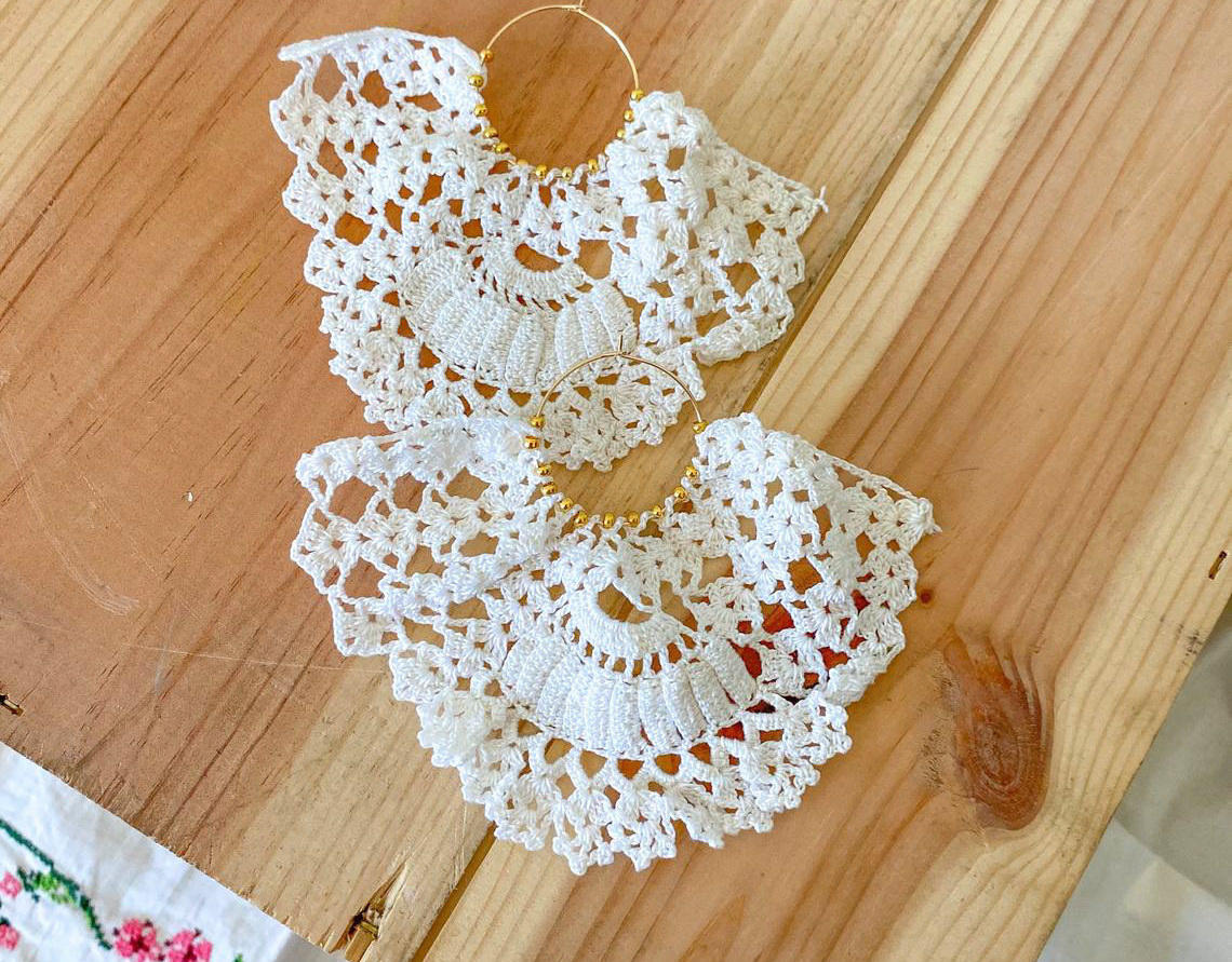 Vintage Crochet Lace Collar Naturally Plant Dyed Dusty Rose Pink –  Toadstool Farm Vintage