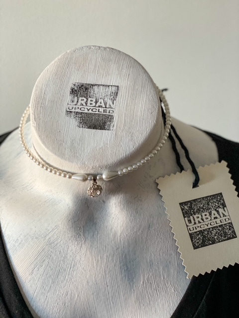 Urban Upcycled İyi Kalpli Sürdürülebilir Moda ve Sürdürülebilir Yaşam | Klasik Choker İnci Takı Seti