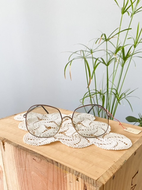 Urban Upcycled Kind Hearted Sustainable Fashion and Lifestyle | Vintage Oversize Eyeglasses 70s Square