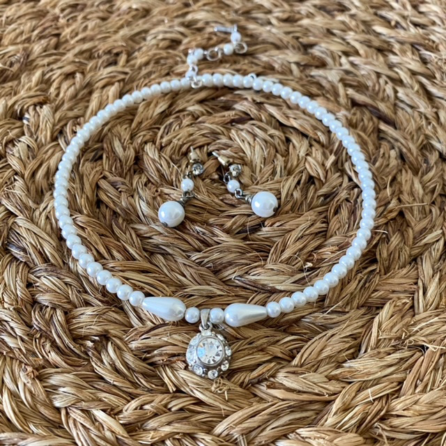 Urban Upcycled İyi Kalpli Sürdürülebilir Moda ve Sürdürülebilir Yaşam | Klasik Choker İnci Takı Seti