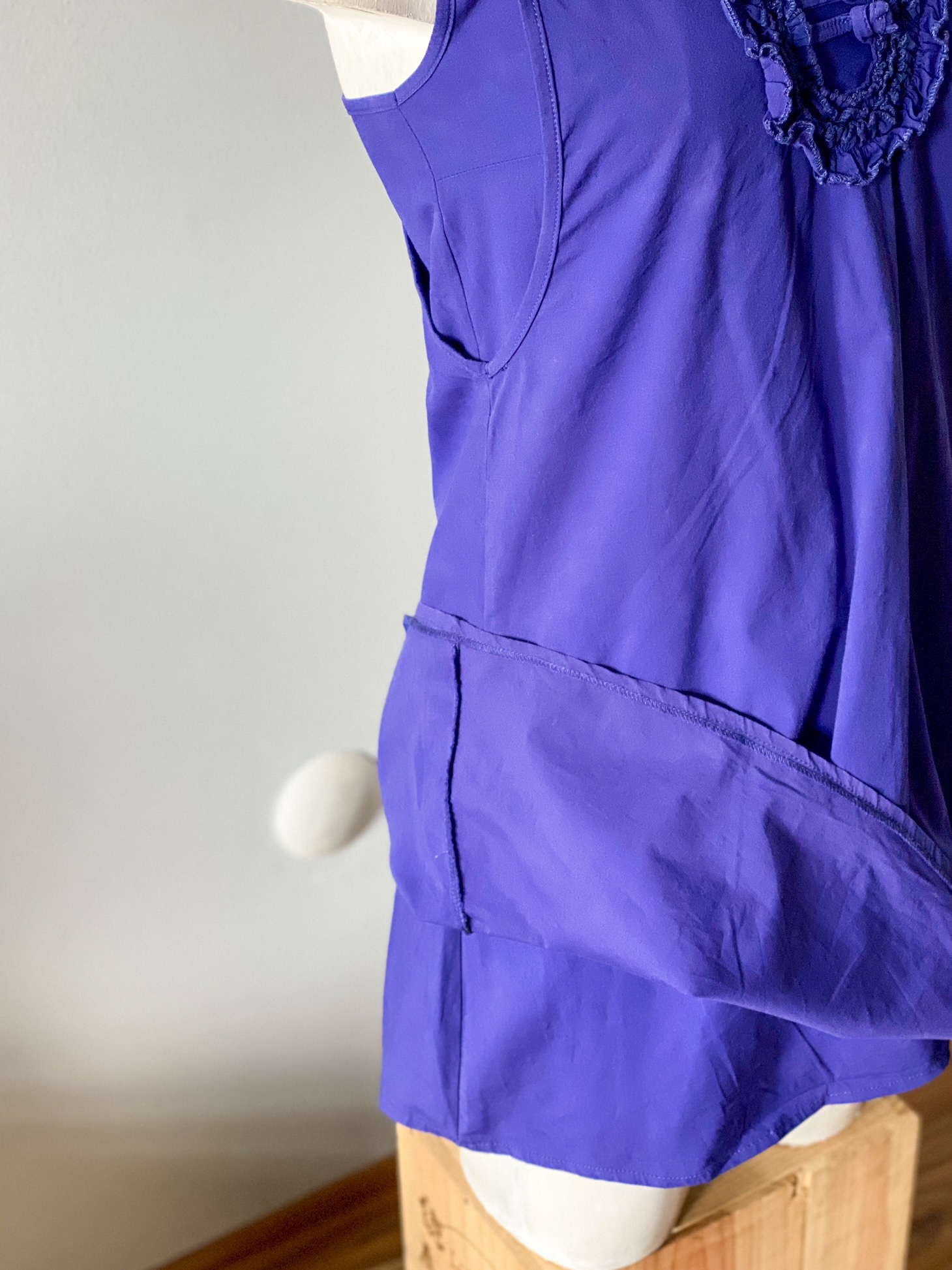 Urban Upcycled Kind Hearted Sustainable Fashion and Lifestyle |  Purple Boho Neck and Halter Back Sleeveless Summer Dress