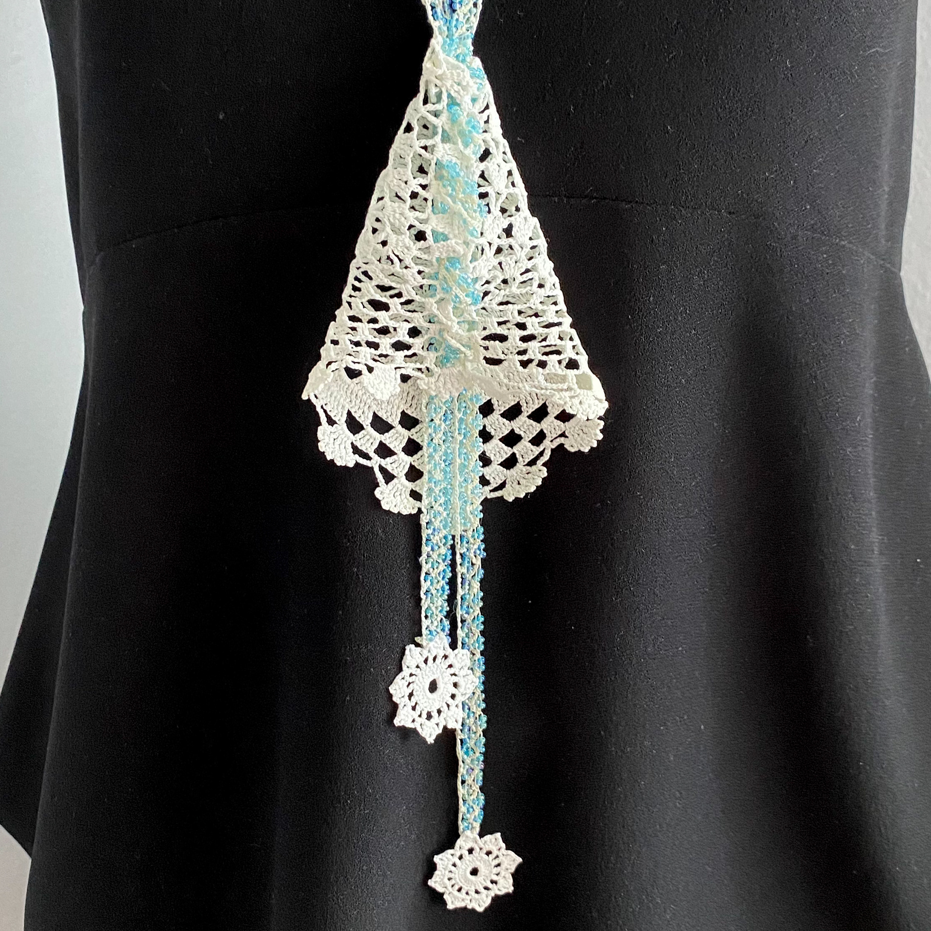 Urban Upcycled Kind Hearted Sustainable Fashion and Lifestyle | Upcycled Vintage Doily Jewellery Collection Beads Lily Flower Necklace