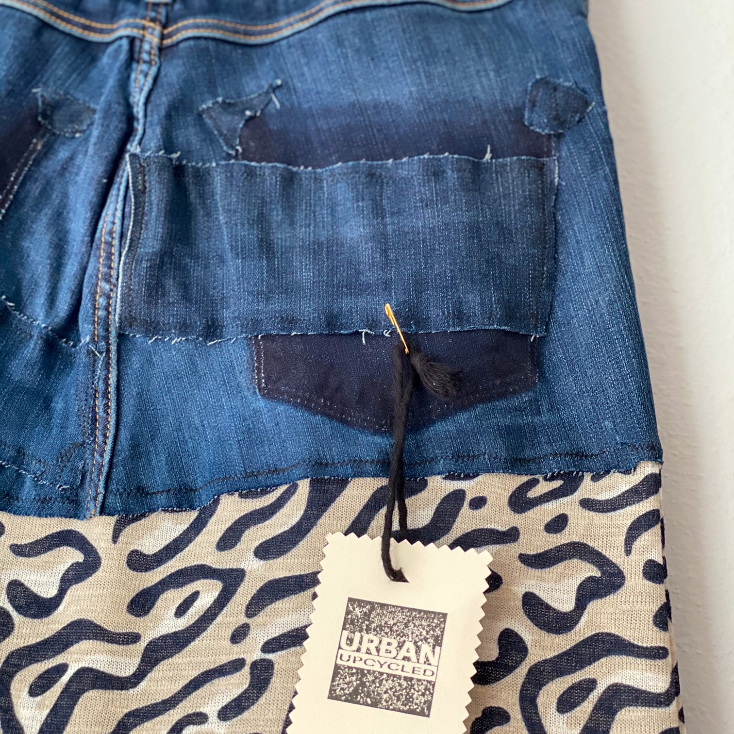 Urban Upcycled Kind Hearted Sustainable Fashion and Lifestyle | Long Festival Denim Skirt