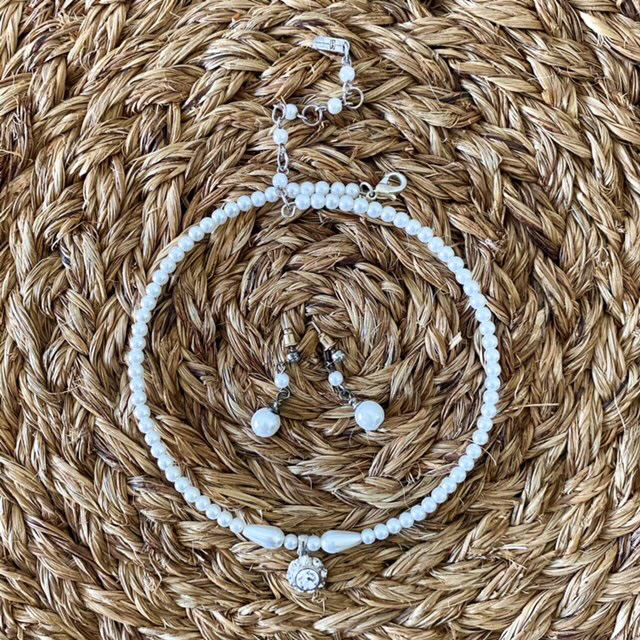 Urban Upcycled İyi Kalpli Sürdürülebilir Moda ve Sürdürülebilir Yaşam | Klasik Choker İnci Takı Seti