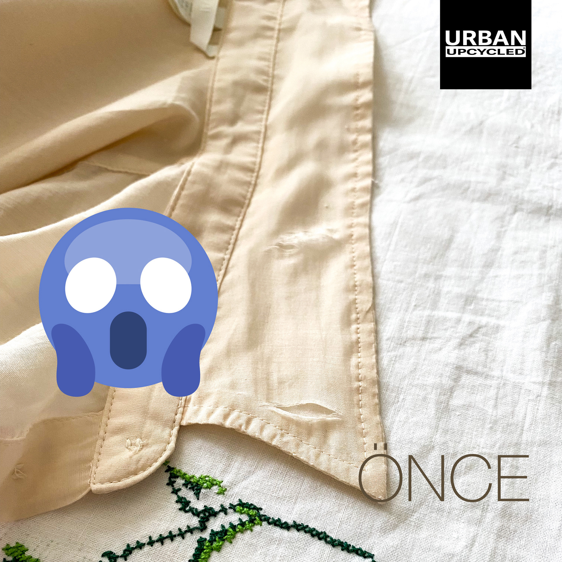 İleri Dönüşüm Hizmeti | Upcycle Hizmeti | Upcycling Service | Upcycle Dantel Yaka Gömlek