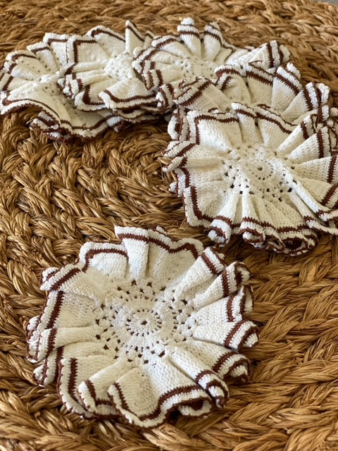 Urban Upcycled Vintage Crochet Doily Coasters
