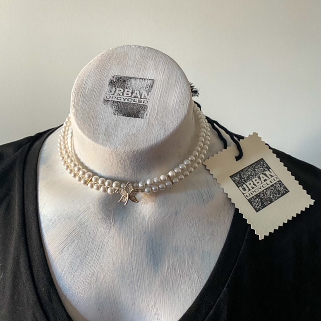 Urban Upcycled İyi Kalpli Sürdürülebilir Moda ve Sürdürülebilir Yaşam | Klasik Yaprak Modelli İnci Takı Seti