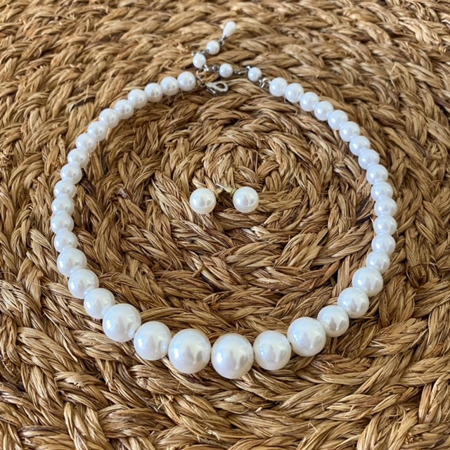 Urban Upcycled İyi Kalpli Sürdürülebilir Moda ve Sürdürülebilir Yaşam |  Modern İri Taneli İnci Takı Seti