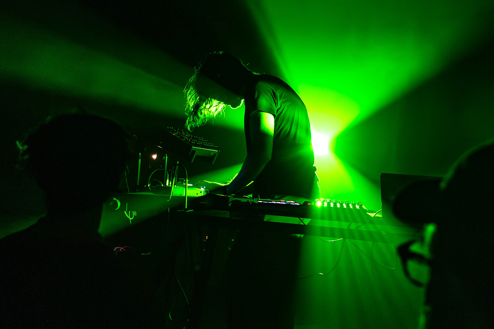 Rival Consoles performs on the theatre stage at The Fruit for Slingshot Festival in Durham on Friday, Oct. 4, 2024.