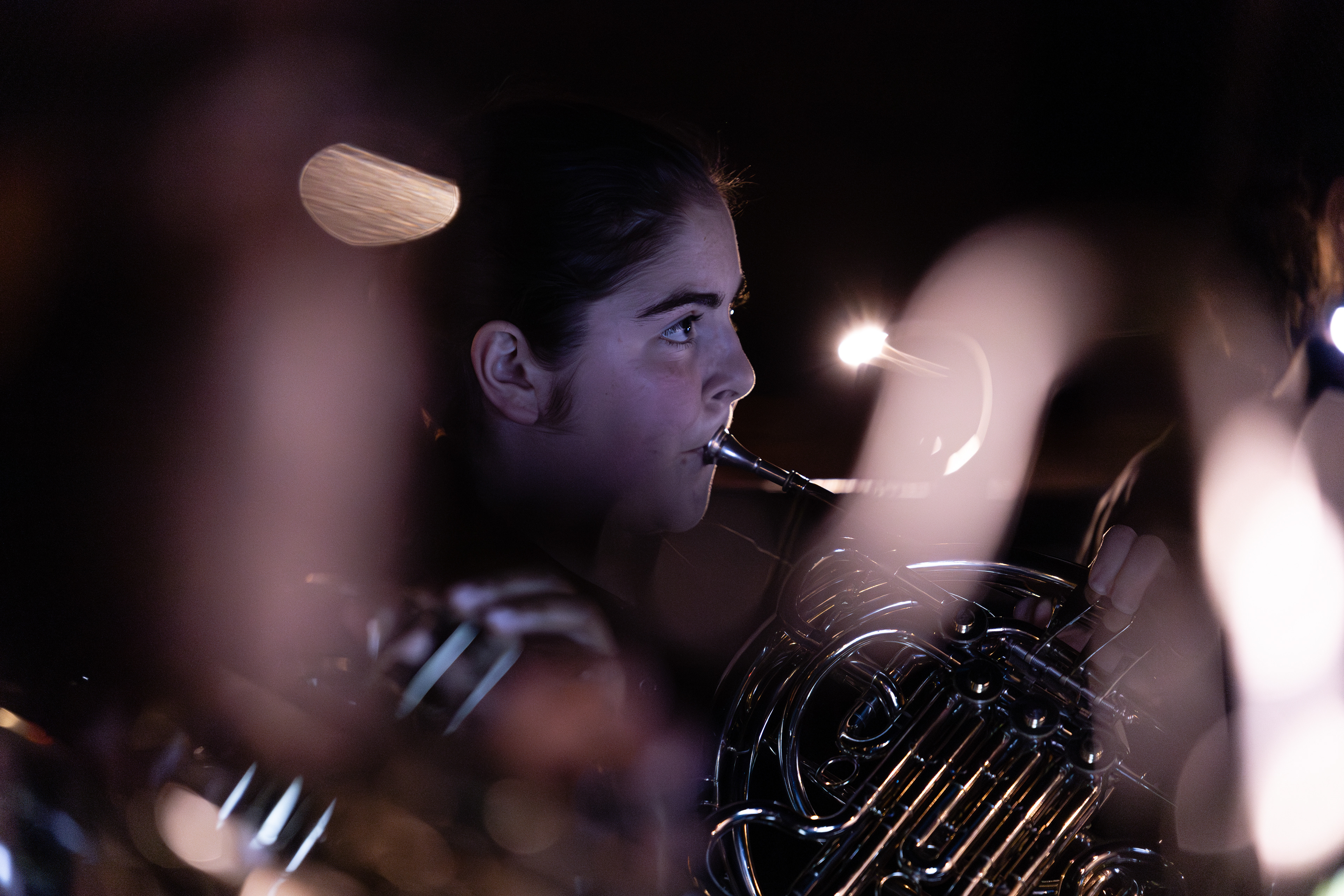 The West Johnston High School band performs during their rendition of Beauty and The Beast on Thursday, Feb. 1, 2024. 