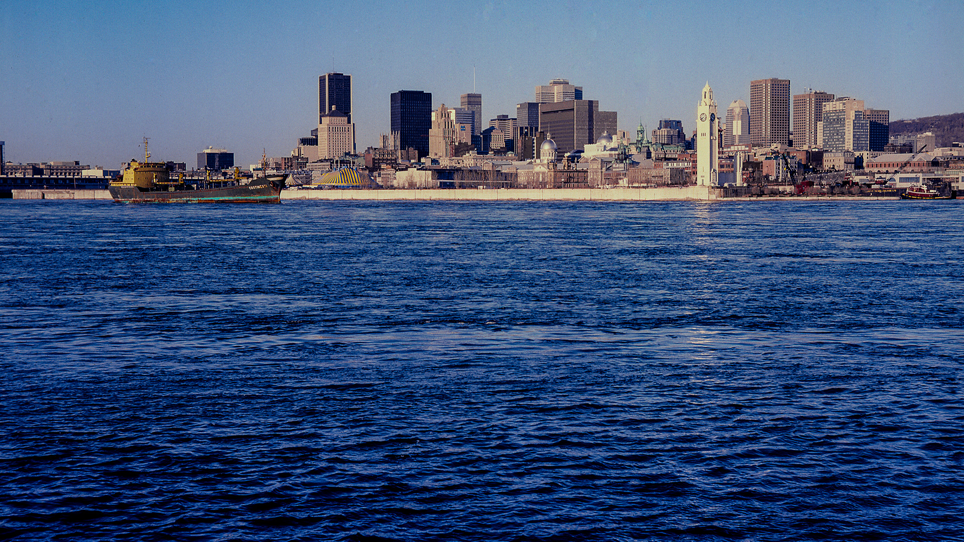 View of Old Port and Centre-ville, circa 1989.