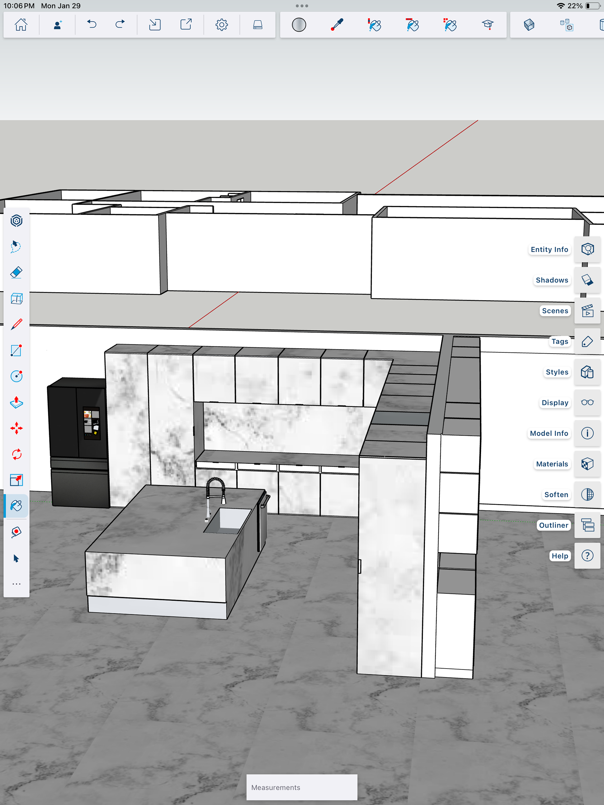 Building the walk-in pantry...