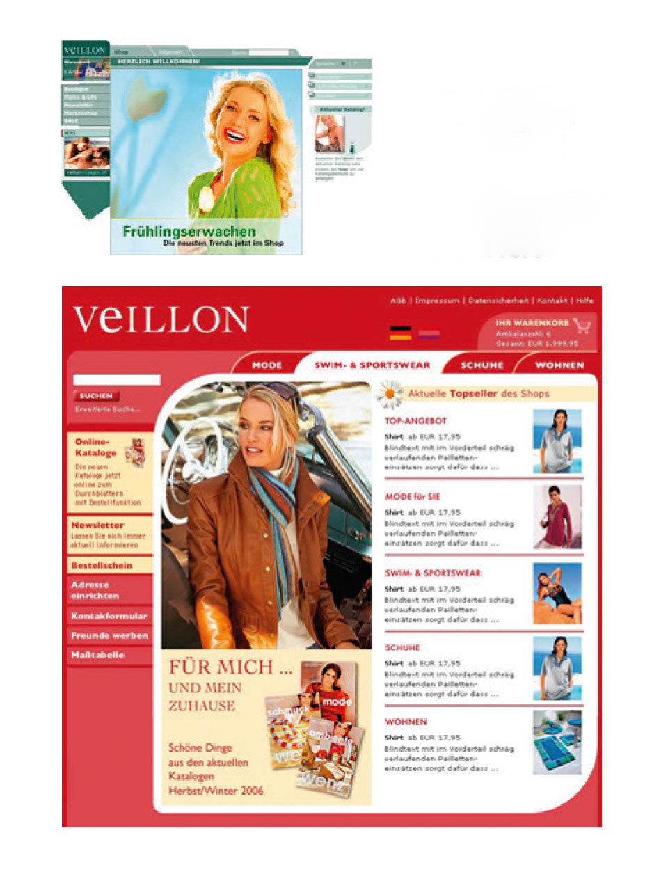 ReDesign Damenbekleidung Online-Shop