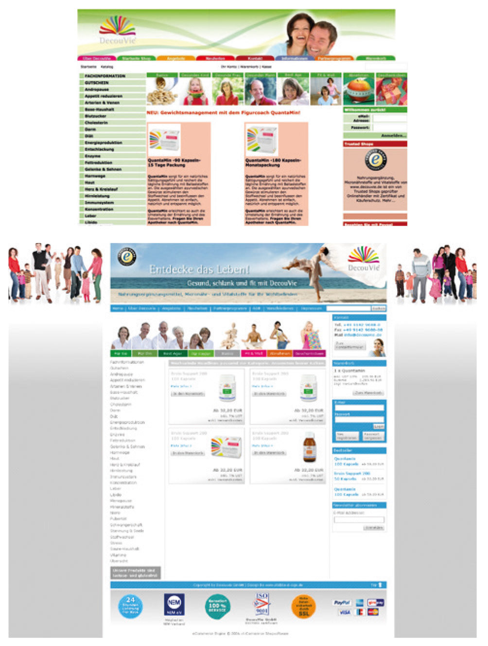 ReDesign Nahrungsergänzungsmittel Online-Shop