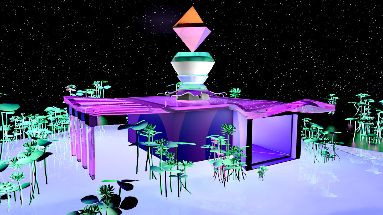 TikTok House - Perspective View Frontal - Physical Render Adaptive