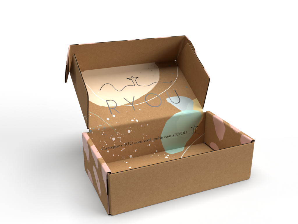 Shipping box Opened Perspective
