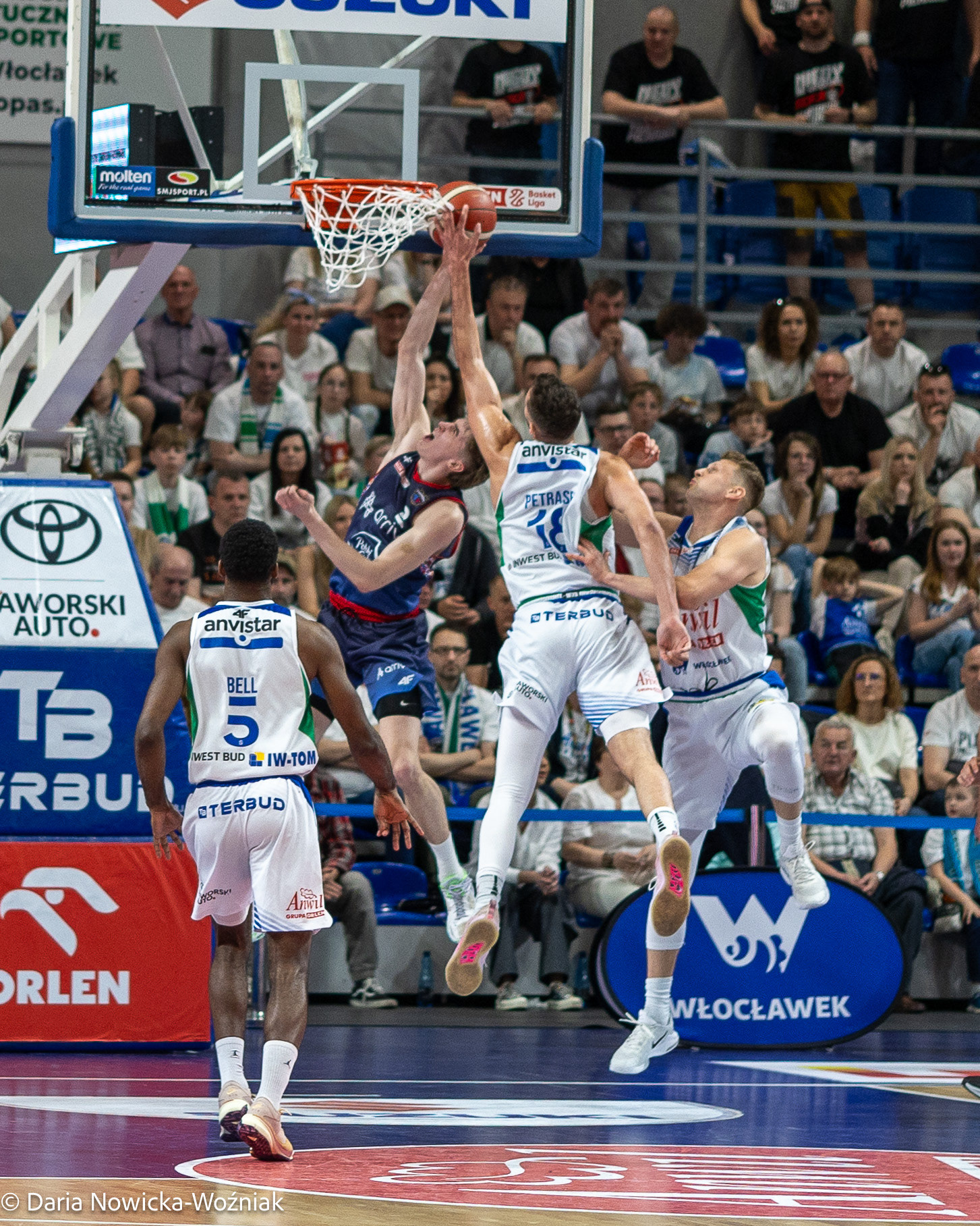 mecz koszykówki Anwil Włocławek - Twarde Pierniki Toruń