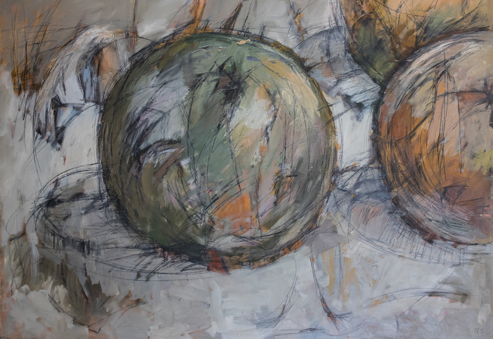 Fruits, 48X60", Oil on canvas, 2005 Harlem, New York