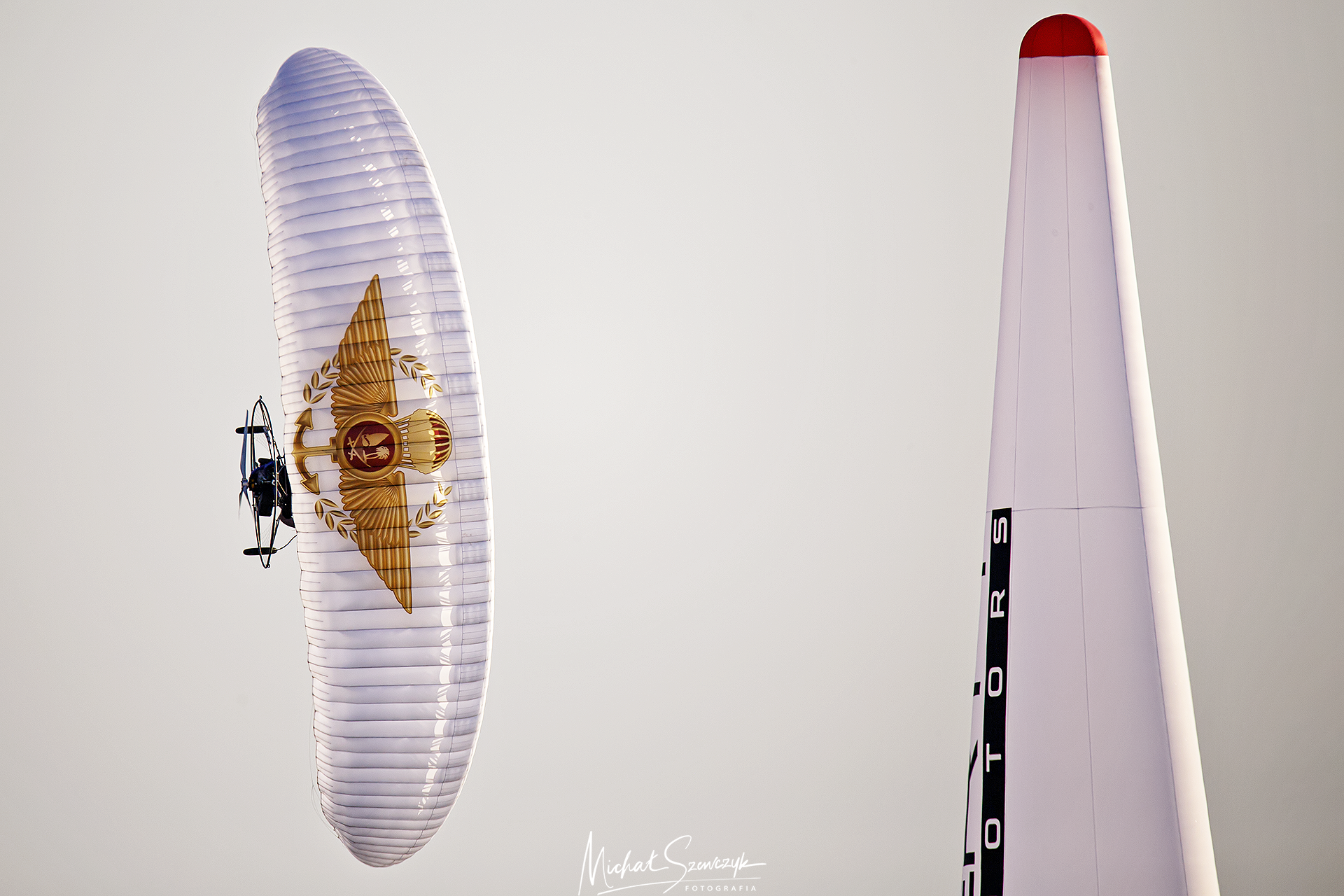 Naif Albaloshi participating in Paramotor Slalom Polish Championship, Przykona. Poland.