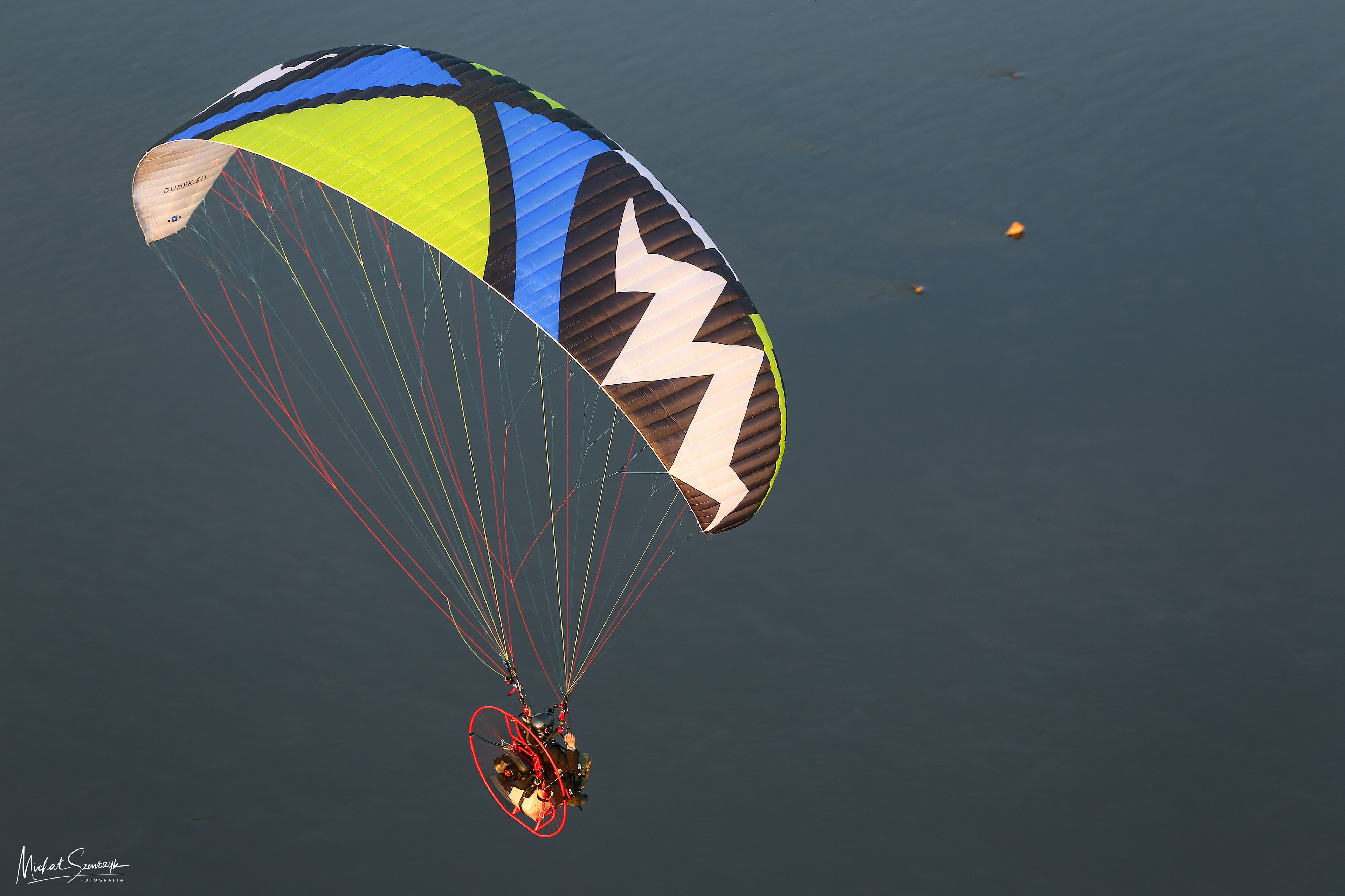 Krzysiek Oviec over Vistula river, Poland.