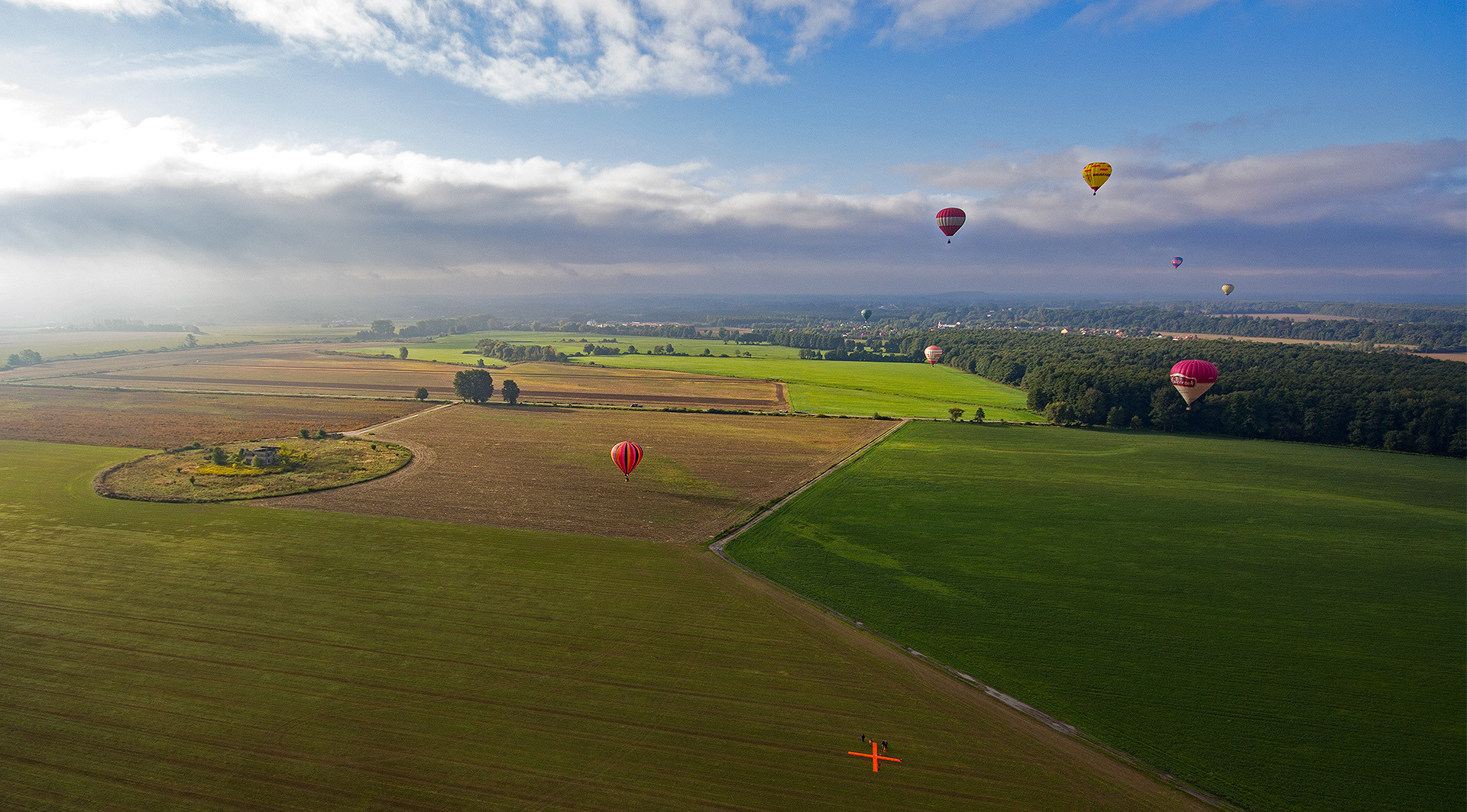 Hot air balloon competition. Obory. Poland.