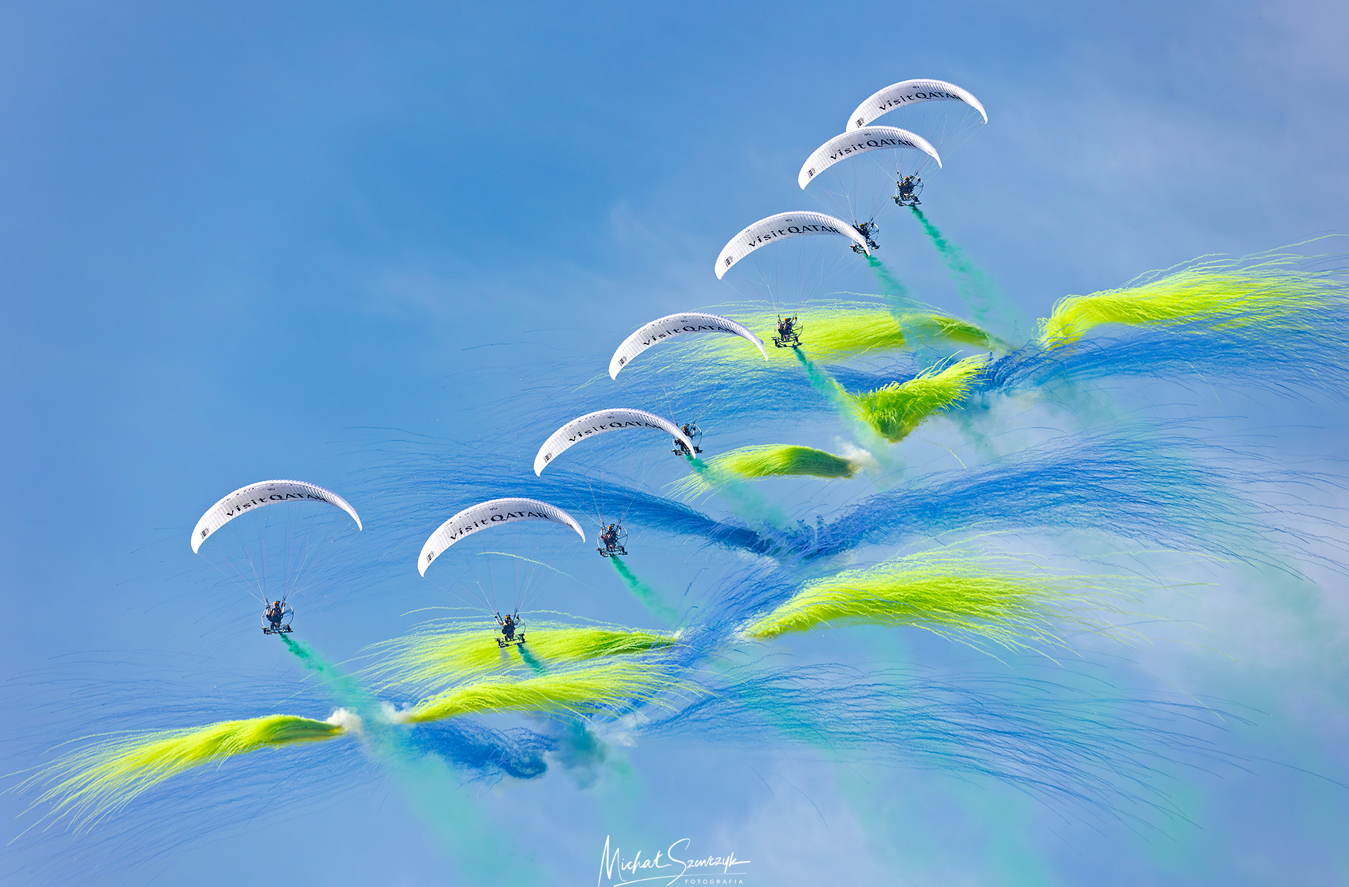 Phoenix Paramotor Display Team in Lusail, Qatar