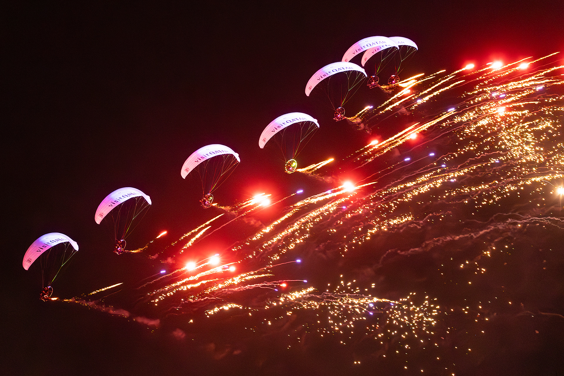 Phoenix Paramotor Display Team in Lusail, Qatar