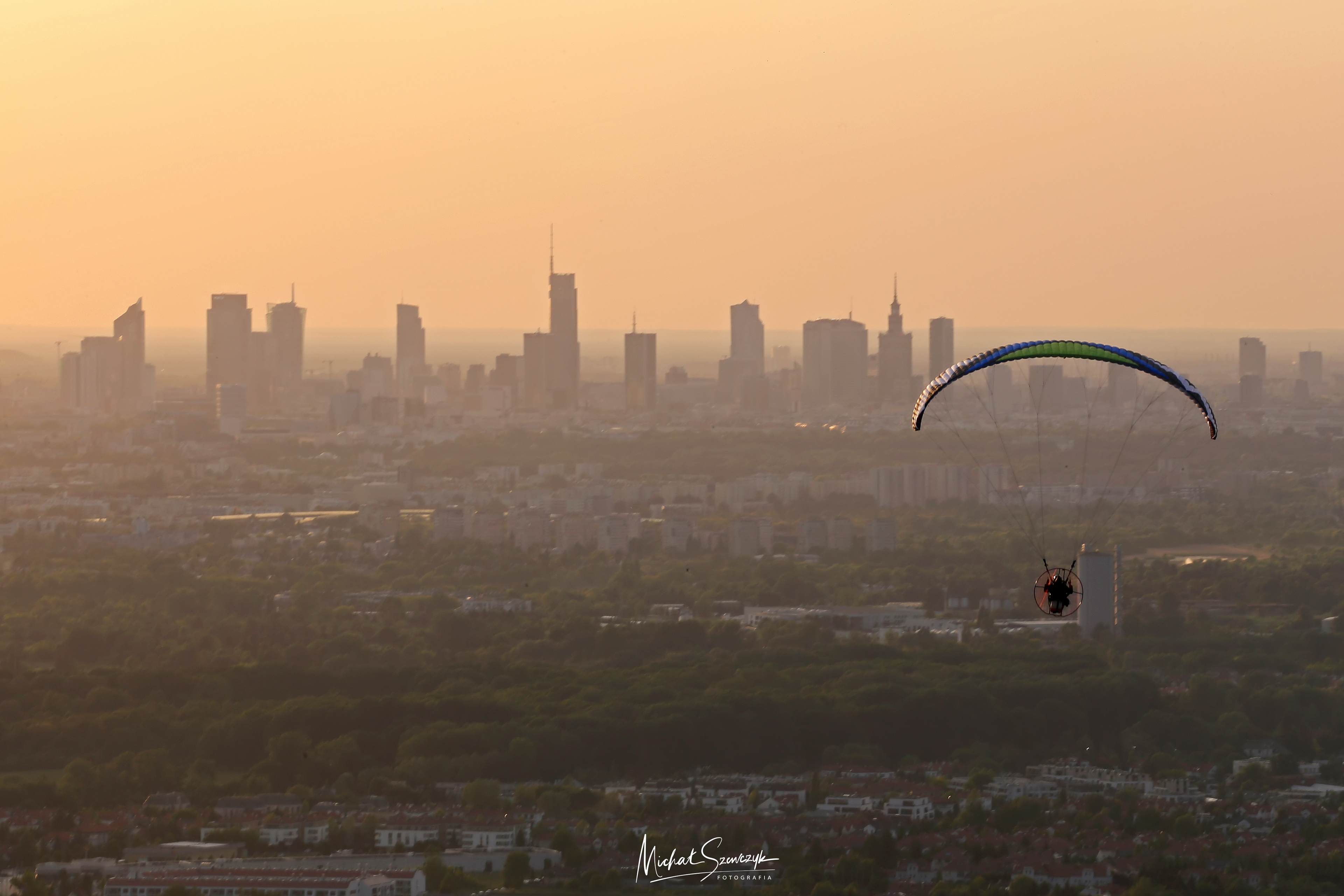 Krzysiek Ociec over Wilanów, Poland.