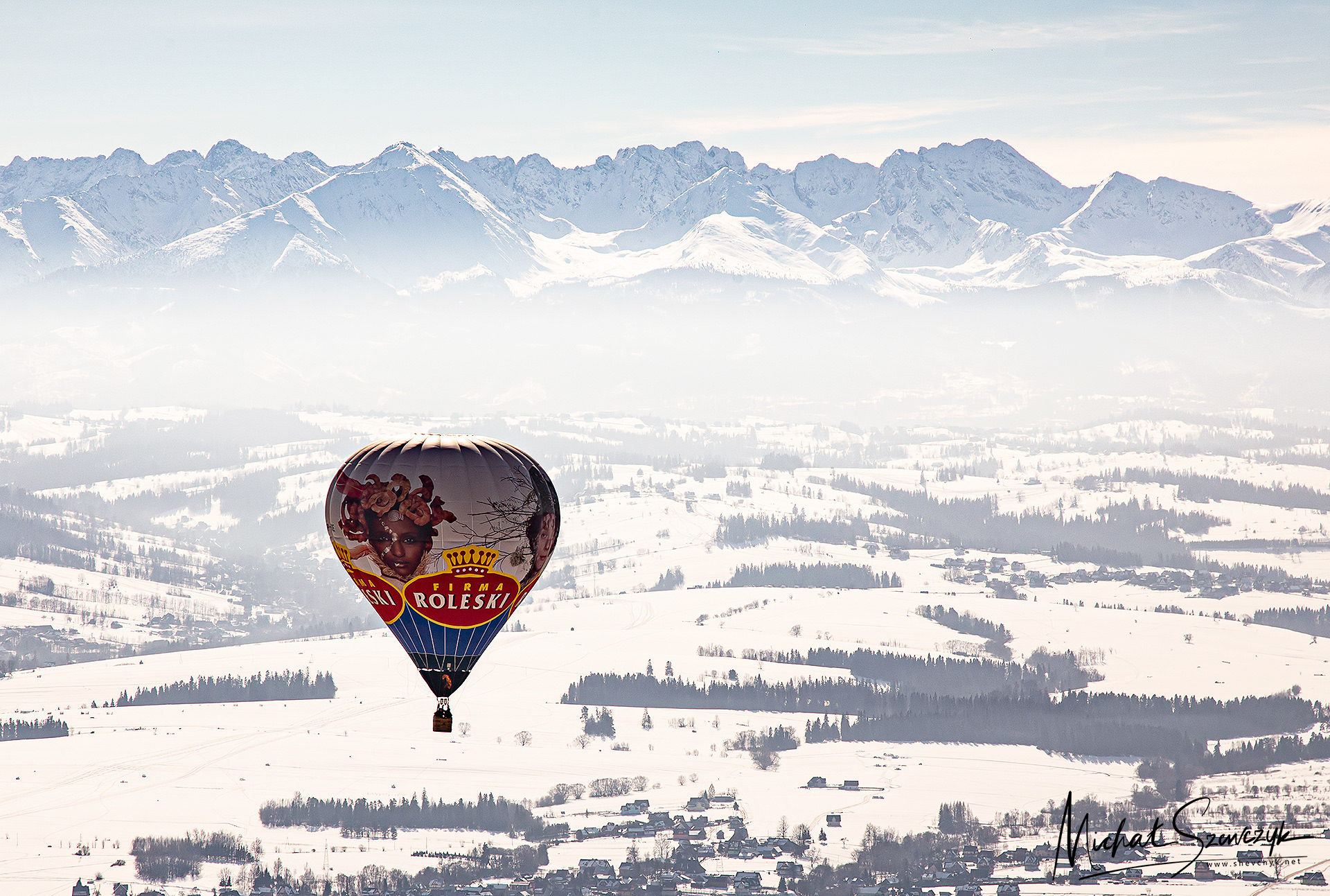 Hot air  balloon. Nowy Targ, Poland.