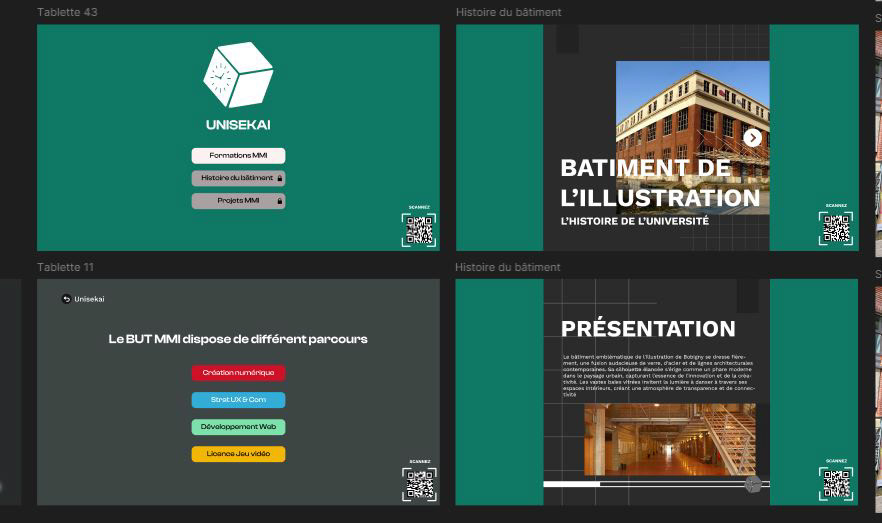 Maquettes de l'application