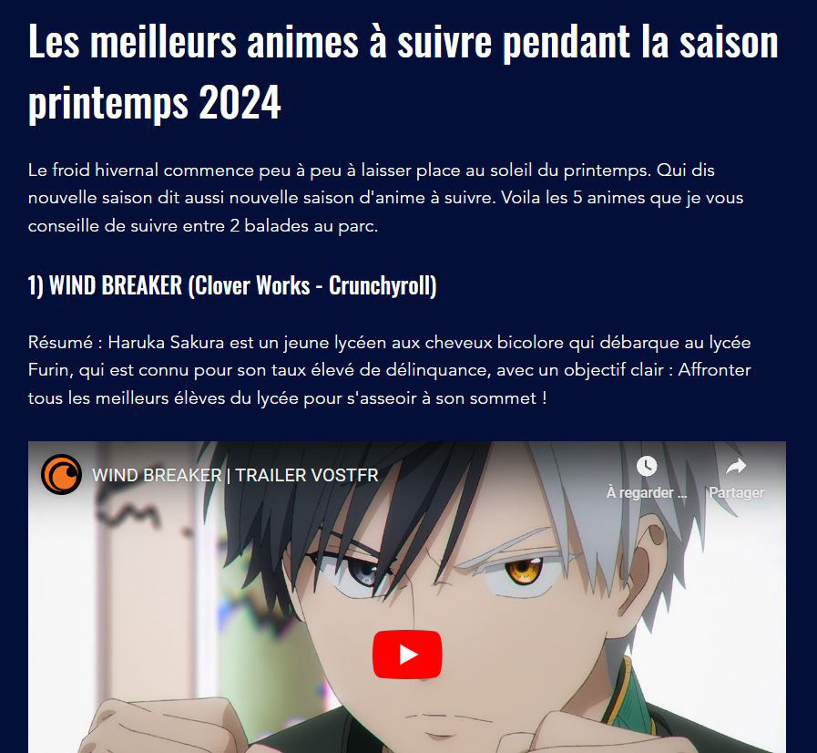 Article du Blog
