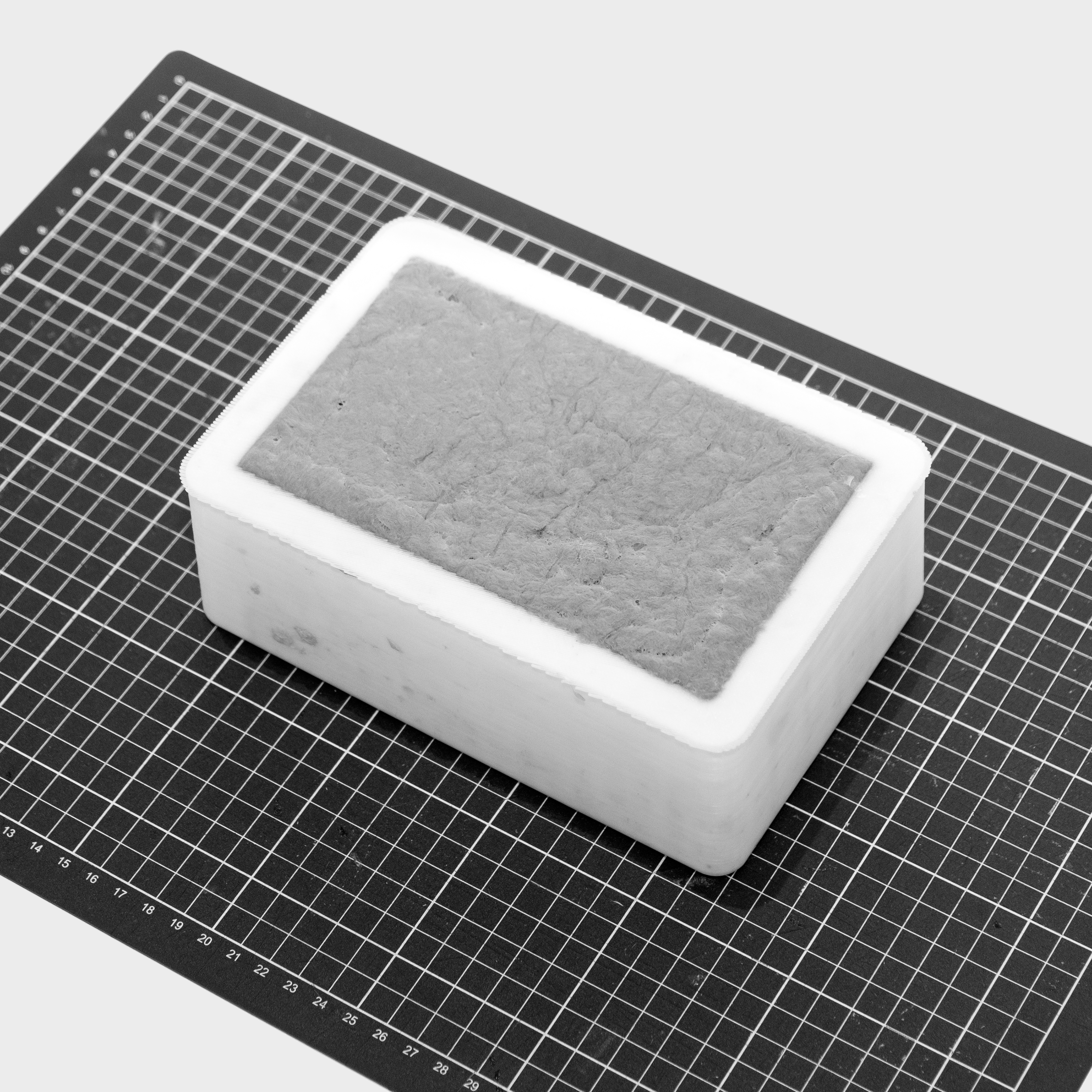 Proof of concept mould with handmade paper pulp