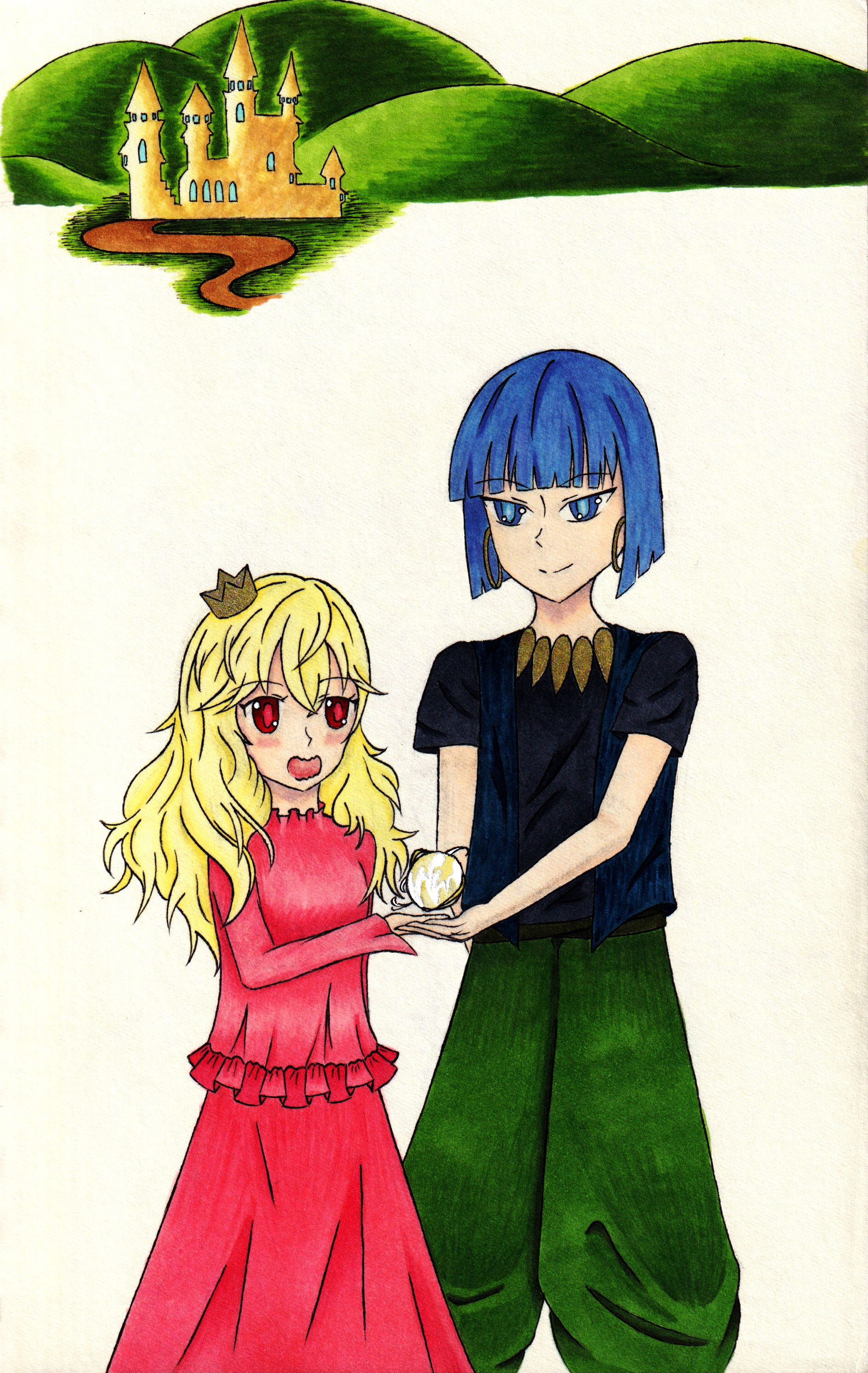 Character redraw (Kirara & Shuu))