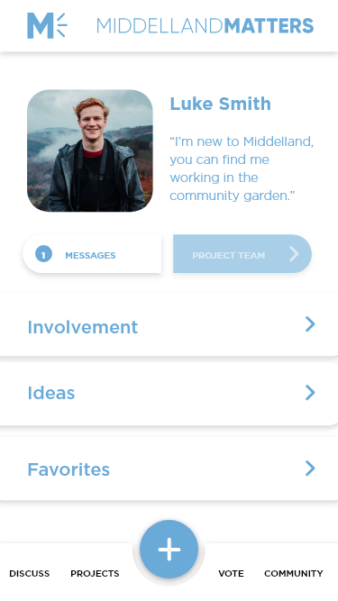 App personal profile