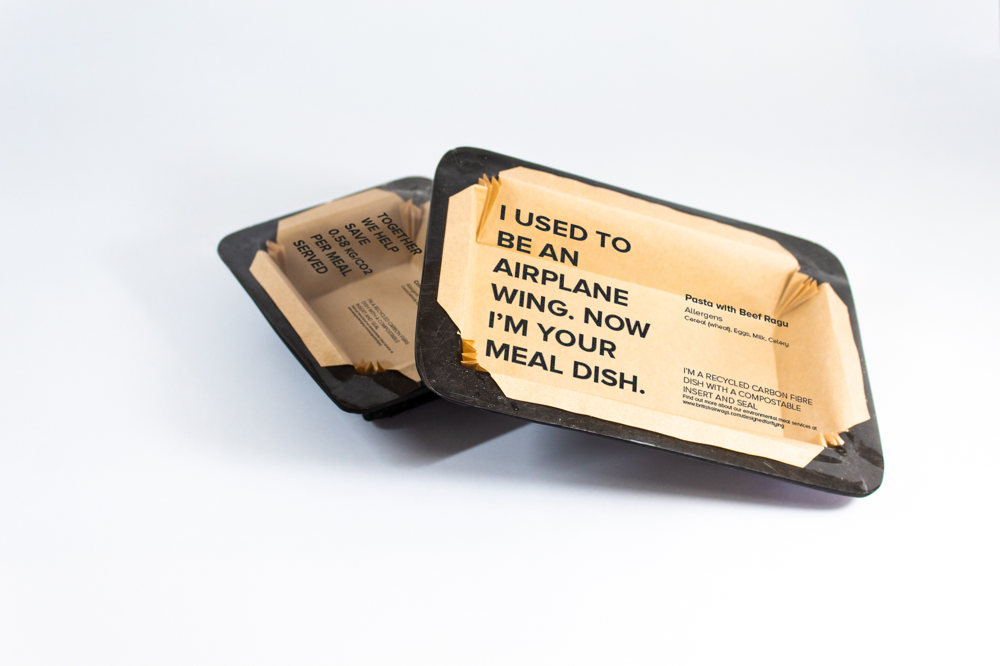 Recycled carbon fibre dishes