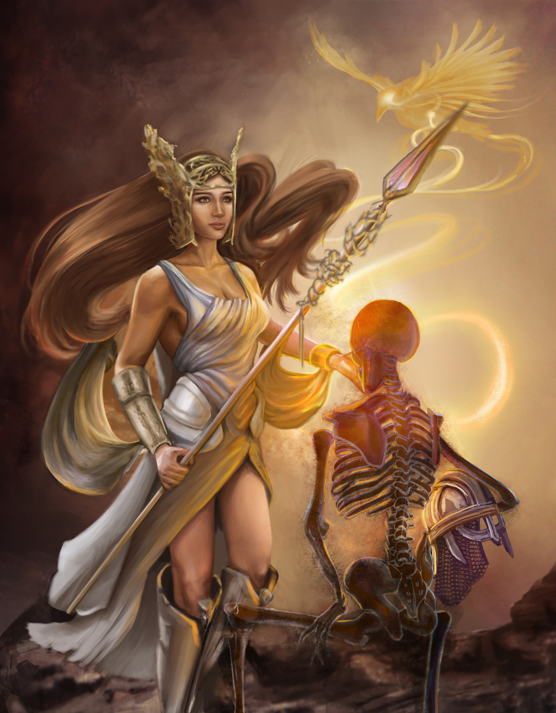 Collector of the Einherjar, Makeover of old artwork (left) Digital Illustration- June 2019