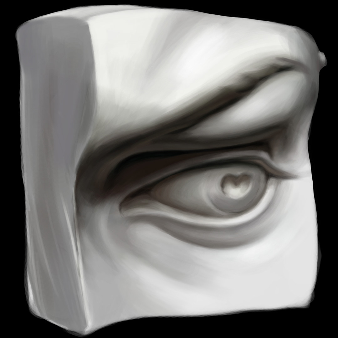 Eye Cast Studiy in Digital Paint, November 2018
