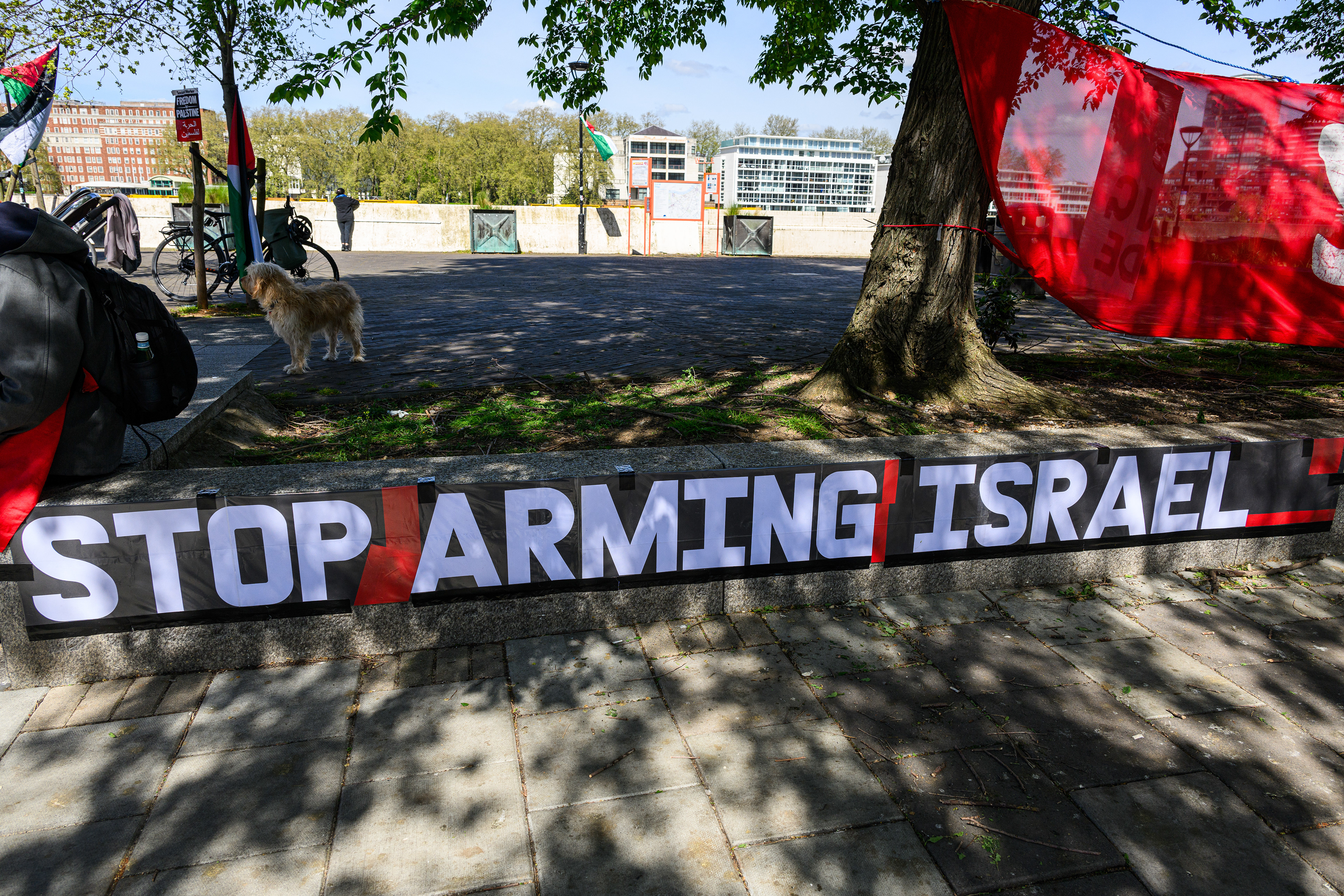 The protesters decorated the camp with posters and banners that clearly explain the reason for the sustained protest.