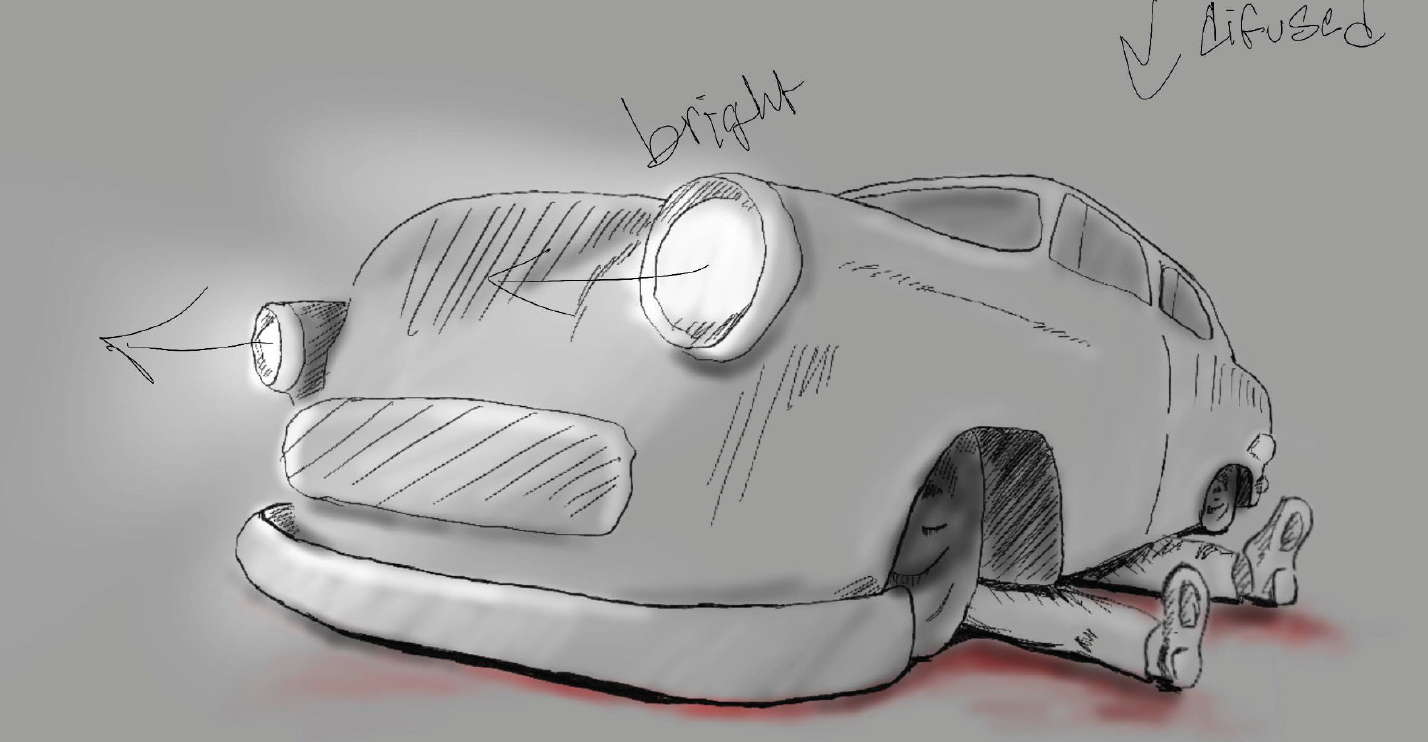 Value study of spot illustration