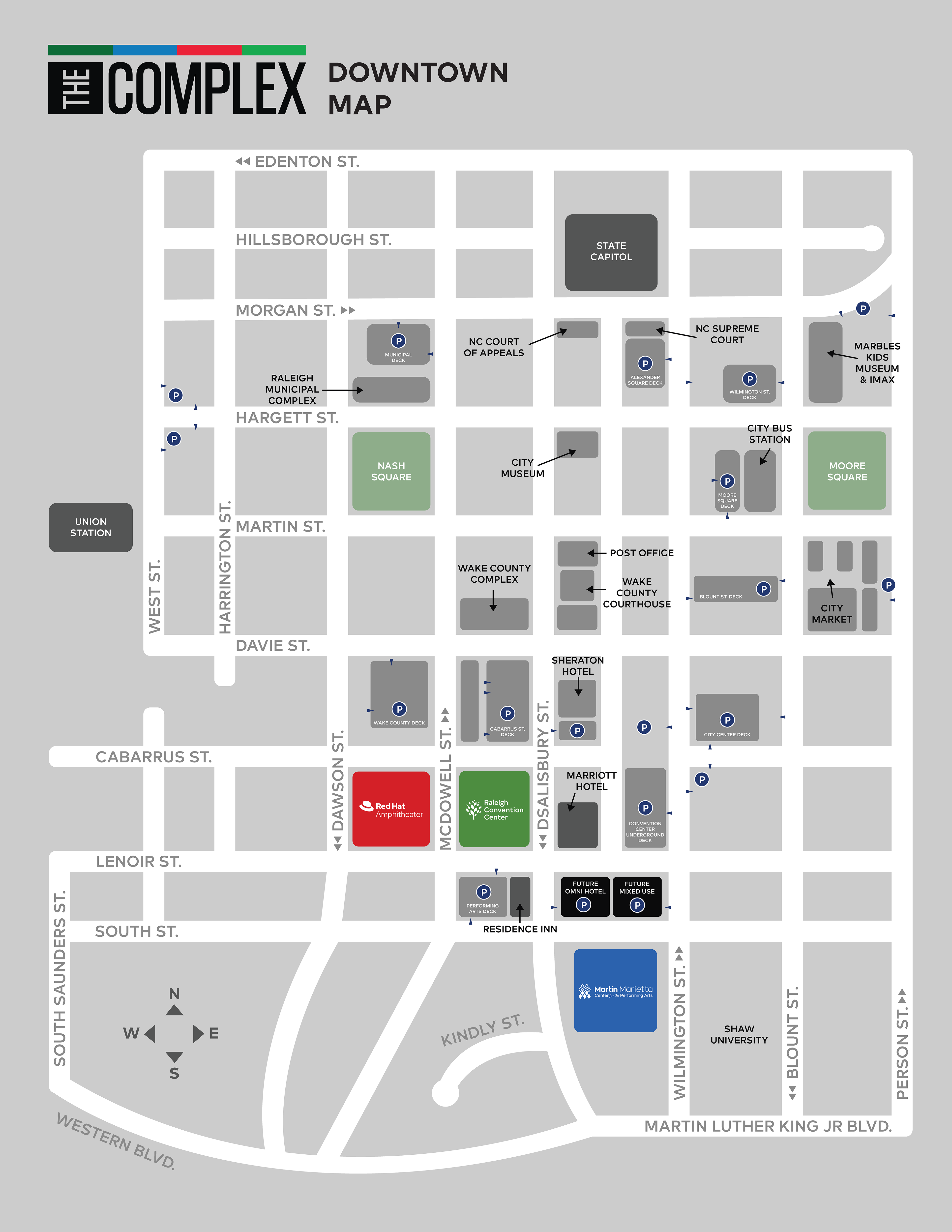 Downtown Raleigh Venue Map