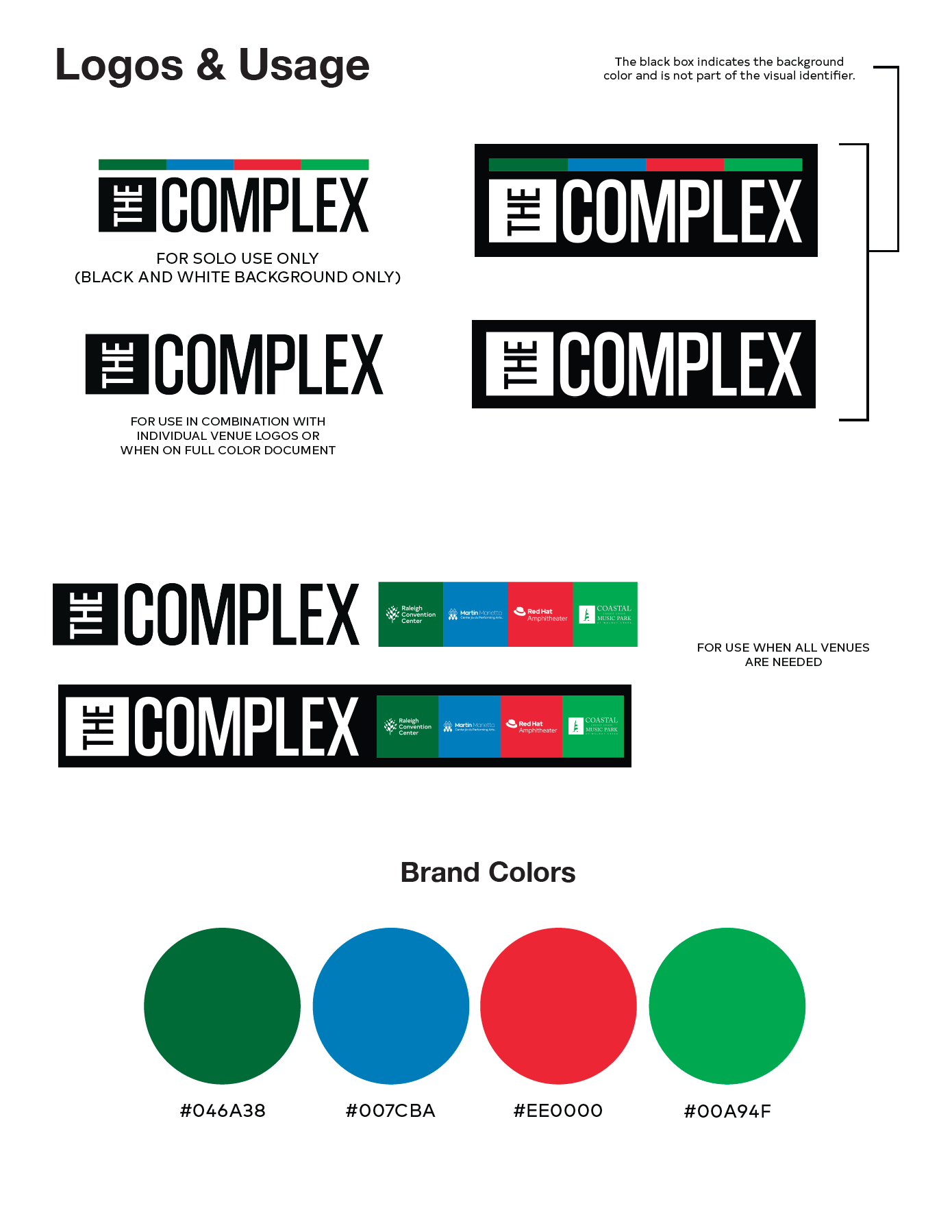 One page of The Complex brand guidelines