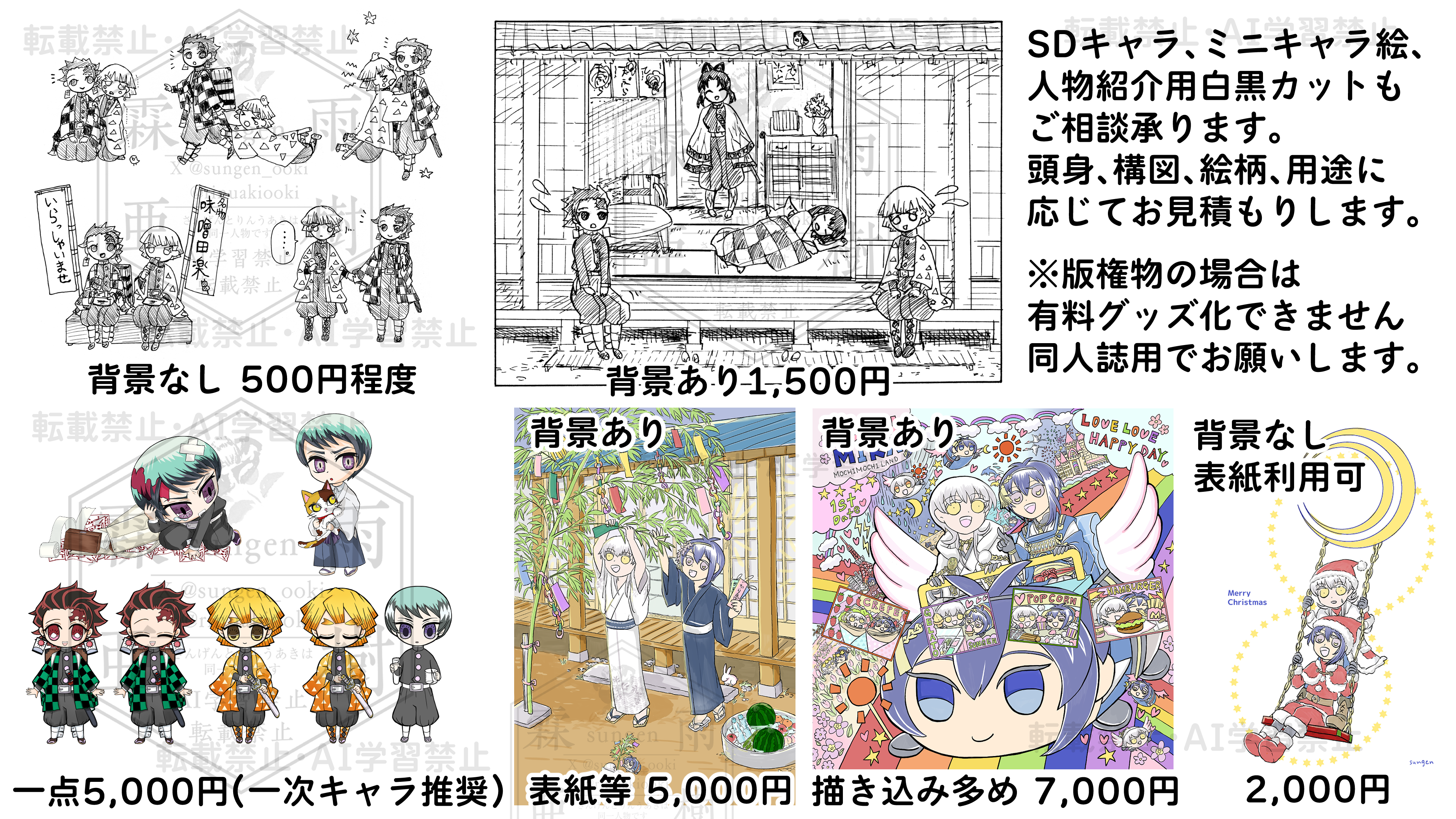 ミニキャラ料金