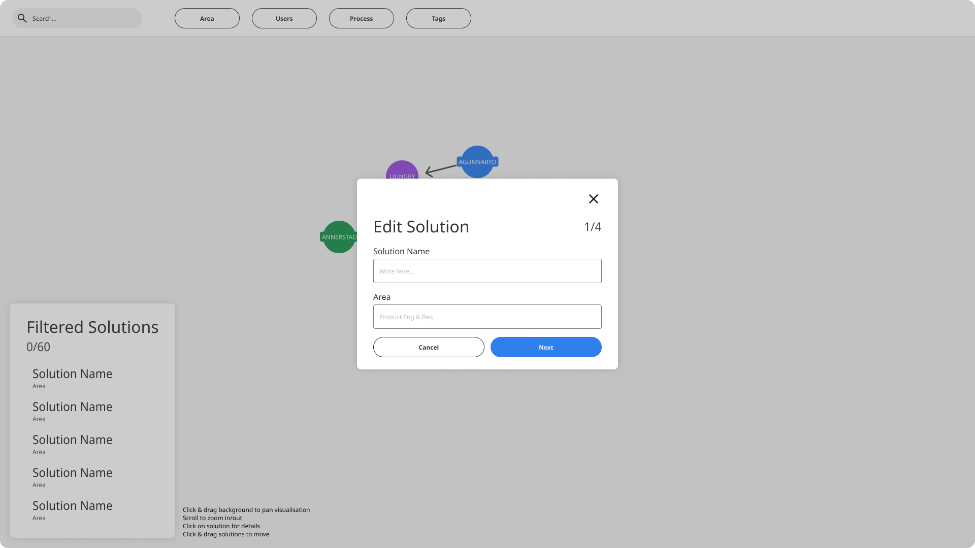 Manually edit and update solutions