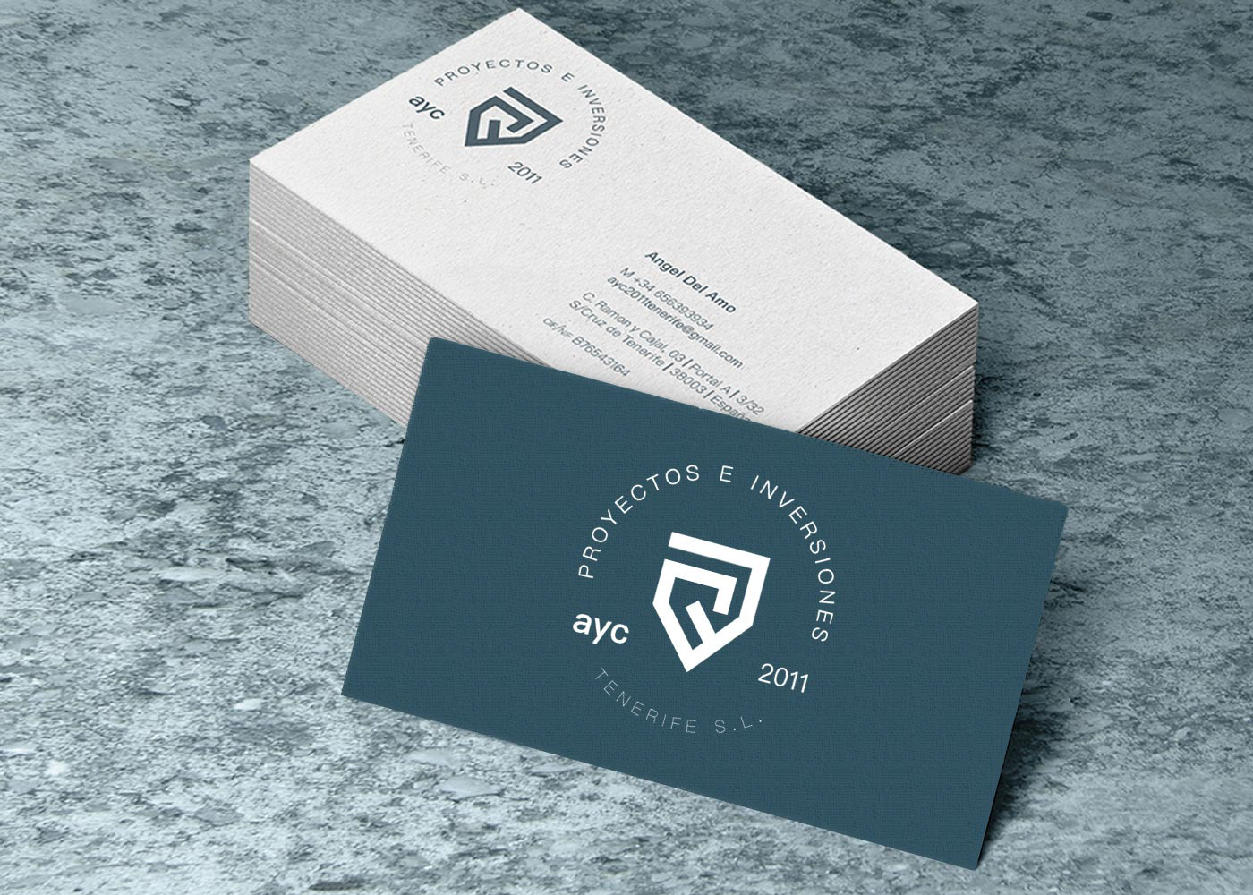 Tarjetas de visita AYC2011 diseñado por Keenness