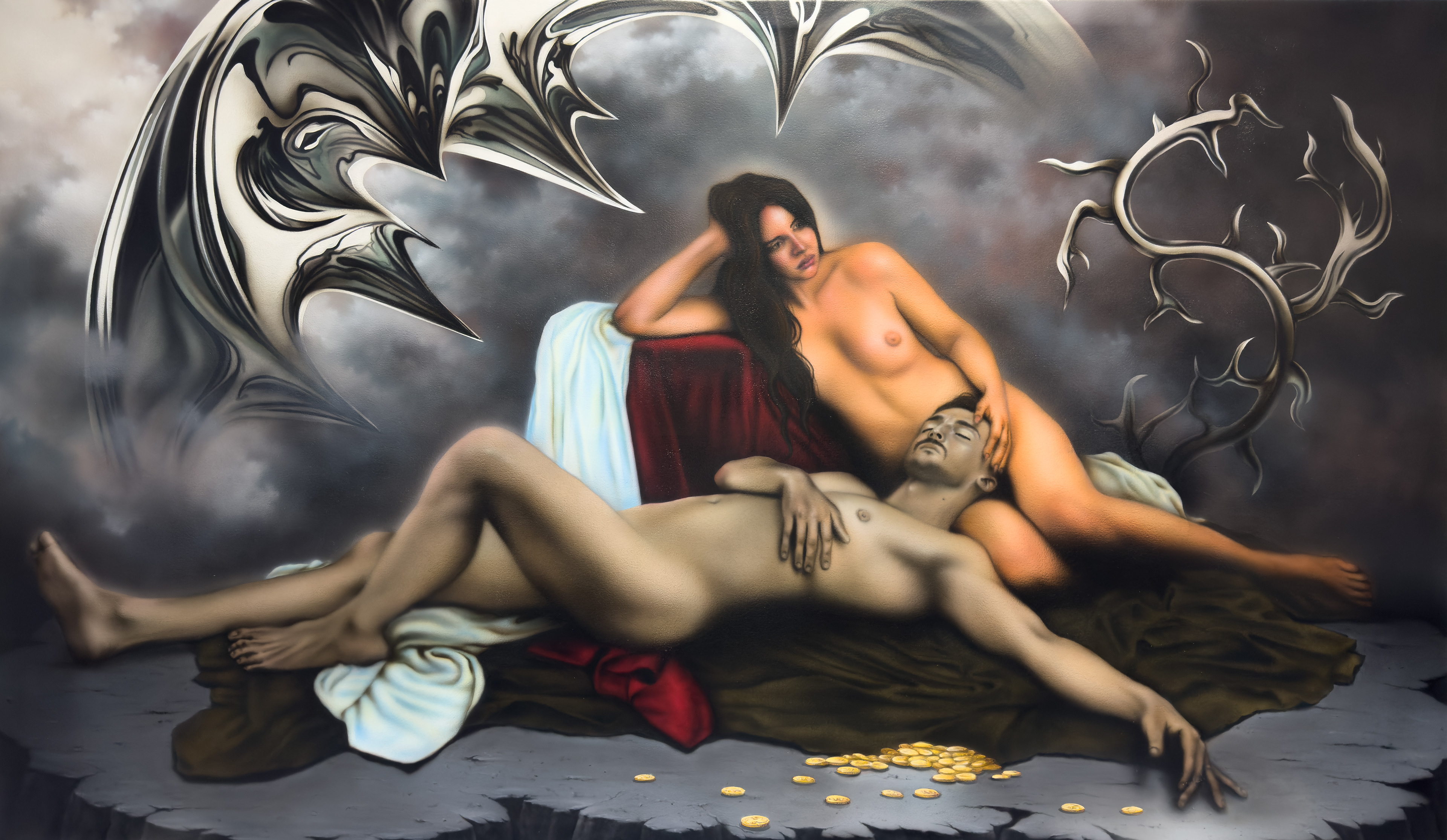 Faith at the Threshold, 47 x 80 in.